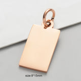 30pcs Stainless Steel Geometric Charms Pendants DIY Jewelry Making Necklace