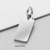 30pcs Stainless Steel Geometric Charms Pendants DIY Jewelry Making Necklace