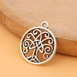 30pcs Tibetan Silver Knot Tree Charms Pendants for Jewelry Making