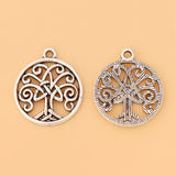 30pcs Tibetan Silver Knot Tree Charms Pendants for Jewelry Making