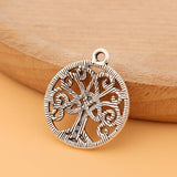 30pcs Tibetan Silver Knot Tree Charms Pendants for Jewelry Making