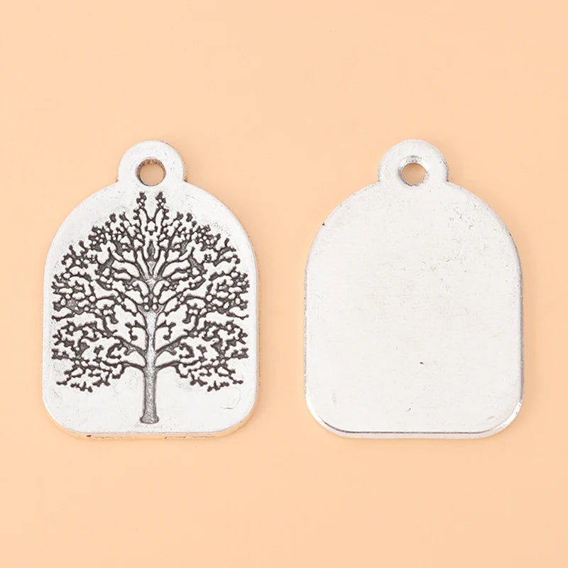30pcs Tibetan Silver Life Tree Charms Pendants DIY Jewelry Making