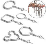 30pcs Metal Split Key Rings Nickel Keyrings for DIY Crafts Jewellery Making