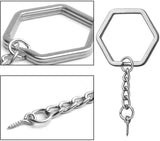 30pcs Metal Split Key Rings Nickel Keyrings for DIY Crafts Jewellery Making