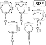 30pcs Metal Split Key Rings Nickel Keyrings for DIY Crafts Jewellery Making