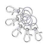 30pcs Metal Swivel Lanyard Snap Hooks and Split Key Rings Chain
