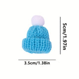 30pcs Mini Christmas Knit Hats Xmas Tree Ornaments for DIY Crafts Toy