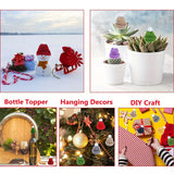 30pcs Mini Christmas Knit Hats Xmas Tree Ornaments for DIY Crafts Toy