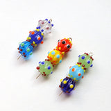 30pcs Mix Lampwork Beads Round Spacer 10mm Dot Bead For Jewelry Making