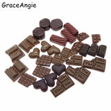 30pcs Resin Food & Chocolate Heart Flatback Slime Charms