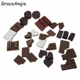 30pcs Resin Food & Chocolate Heart Flatback Slime Charms
