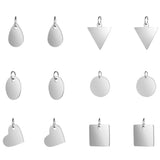 30pcs Mix Shape Pendants Stainless Steel Charms for Jewelry Making DIY