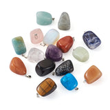 30pcs Mix Stone Pendant Charms for Jewelry Making DIY