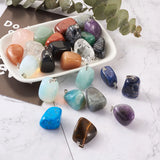 30pcs Mix Stone Pendant Charms for Jewelry Making DIY