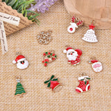30pcs Christmas Charms Enamel Pendants Xmas Tree Decoration DIY Jewelry