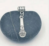 30pcs Music Notation Microphone Beads Charms Pendant Bracelet Jewelry DIY