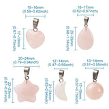 30pcs Mixed Stone Pendants Moon Star Heart Drop Necklace Charms
