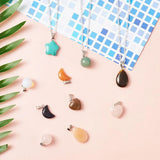 30pcs Mixed Stone Pendants Moon Star Heart Drop Necklace Charms