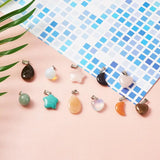 30pcs Mixed Stone Pendants Moon Star Heart Drop Necklace Charms