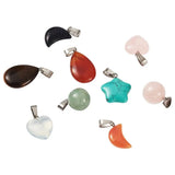 30pcs Mixed Stone Pendants Moon Star Heart Drop Necklace Charms