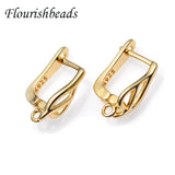 30pcs Copper Plated Earring Hooks for Jewelry Making