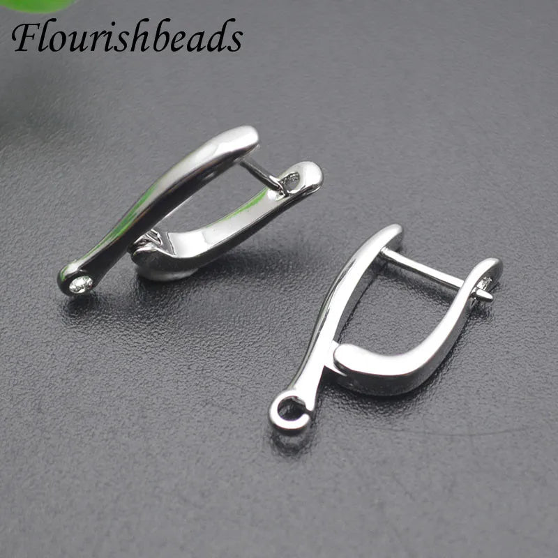 30pcs Nickle Anti Rust Rhodium Plated Earring Hooks for Jewelry Making