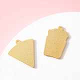 30pcs Pizza Enamel Charms Zinc Alloy Fries Pendant Jewelry