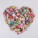 30pcs Random PVC Animal Fruit Plant Keychain Assorted Key Ring Party Favors