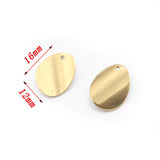 30pcs Raw Brass Oval Curled Charms Pendant for Jewelry Making