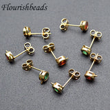 30pcs CZ Paved Ear Studs Anti-rust Metal Ear Wire DIY Earrings