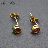 30pcs CZ Paved Ear Studs Anti-rust Metal Ear Wire DIY Earrings