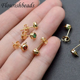 30pcs CZ Paved Ear Studs Anti-rust Metal Ear Wire DIY Earrings