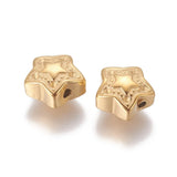 30pcs Retro Europe Star Beads 304 Stainless Steel Beads for DIY Jewelry Making
