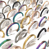 30pcs Sand Finish Stainless Steel Band Ring Mix Wedding Rings Men Women