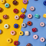 30 Colorful Ceramic Beads for Jewelry Making Diy Bracelets Necklace Charms