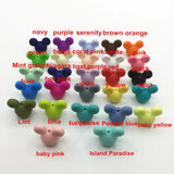 30pcs Mickey Mouse Teething Beads Food Silicone BPA DIY Necklace Pendant
