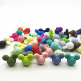 30pcs Mickey Mouse Teething Beads Food Silicone BPA DIY Necklace Pendant