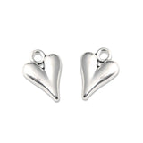 30pcs Double Sided Blank Heart Charms Love Pendant for DIY Jewelry Making