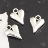 30pcs Double Sided Blank Heart Charms Love Pendant for DIY Jewelry Making