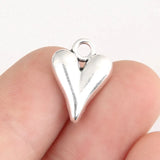 30pcs Double Sided Blank Heart Charms Love Pendant for DIY Jewelry Making
