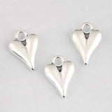 30pcs Double Sided Blank Heart Charms Love Pendant for DIY Jewelry Making