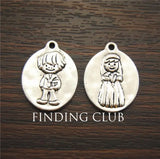 30pcs Silver First Communion Charms Pendants for DIY Necklace Jewelry Making