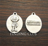 30pcs Silver First Communion Charms Pendants for DIY Necklace Jewelry Making