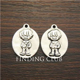 30pcs Silver First Communion Charms Pendants for DIY Necklace Jewelry Making
