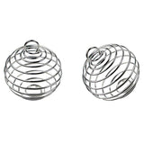 30pcs Silver Spiral Bead Cages Pendants for Jewelry Making