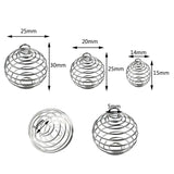 30pcs Silver Spiral Bead Cages Pendants for Jewelry Making