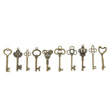 30pcs Antique Bronze Skeleton Key Set Charms for DIY Jewelry Making