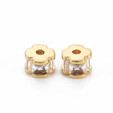 30pcs Small Brass CZ Beads Real 18K Plated for Jewelry Making 5.5x5.5x4mm
