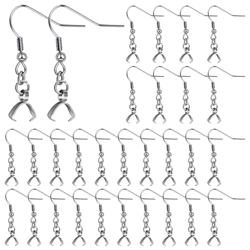 30pcs Stainless Steel Earring Hooks for DIY Earrings Jewelry Making