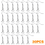 30pcs Stainless Steel Earring Hooks for DIY Earrings Jewelry Making